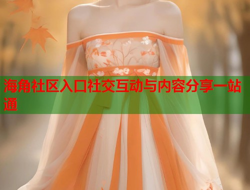 海角社区入口社交互动与内容分享一站通  第1张