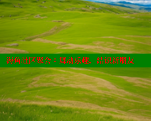 海角社区聚会：舞动乐趣，结识新朋友