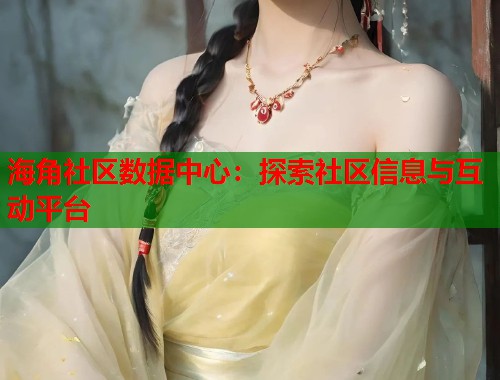 海角社区数据中心：探索社区信息与互动平台  第2张