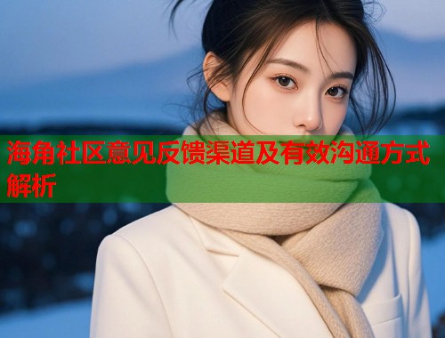 海角社区意见反馈渠道及有效沟通方式解析  第1张